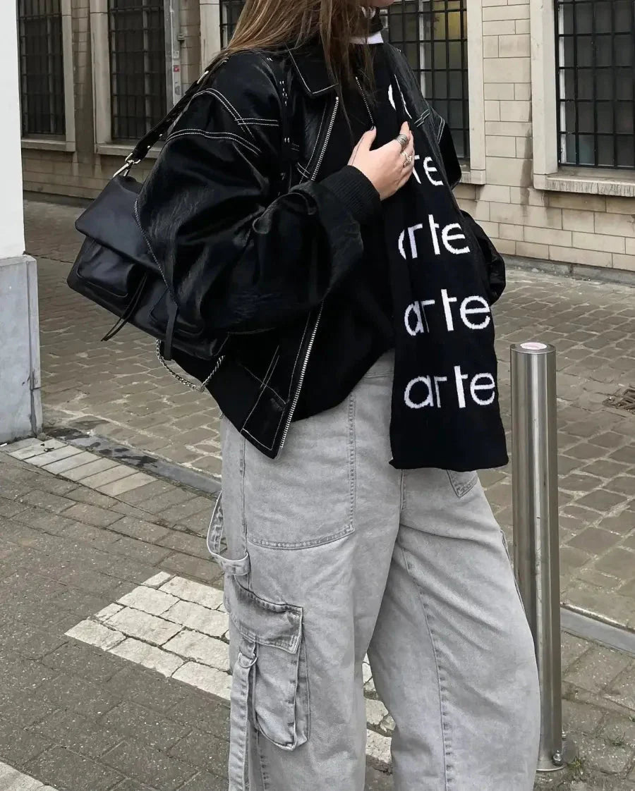 LeRoxy| Oversized leren jas