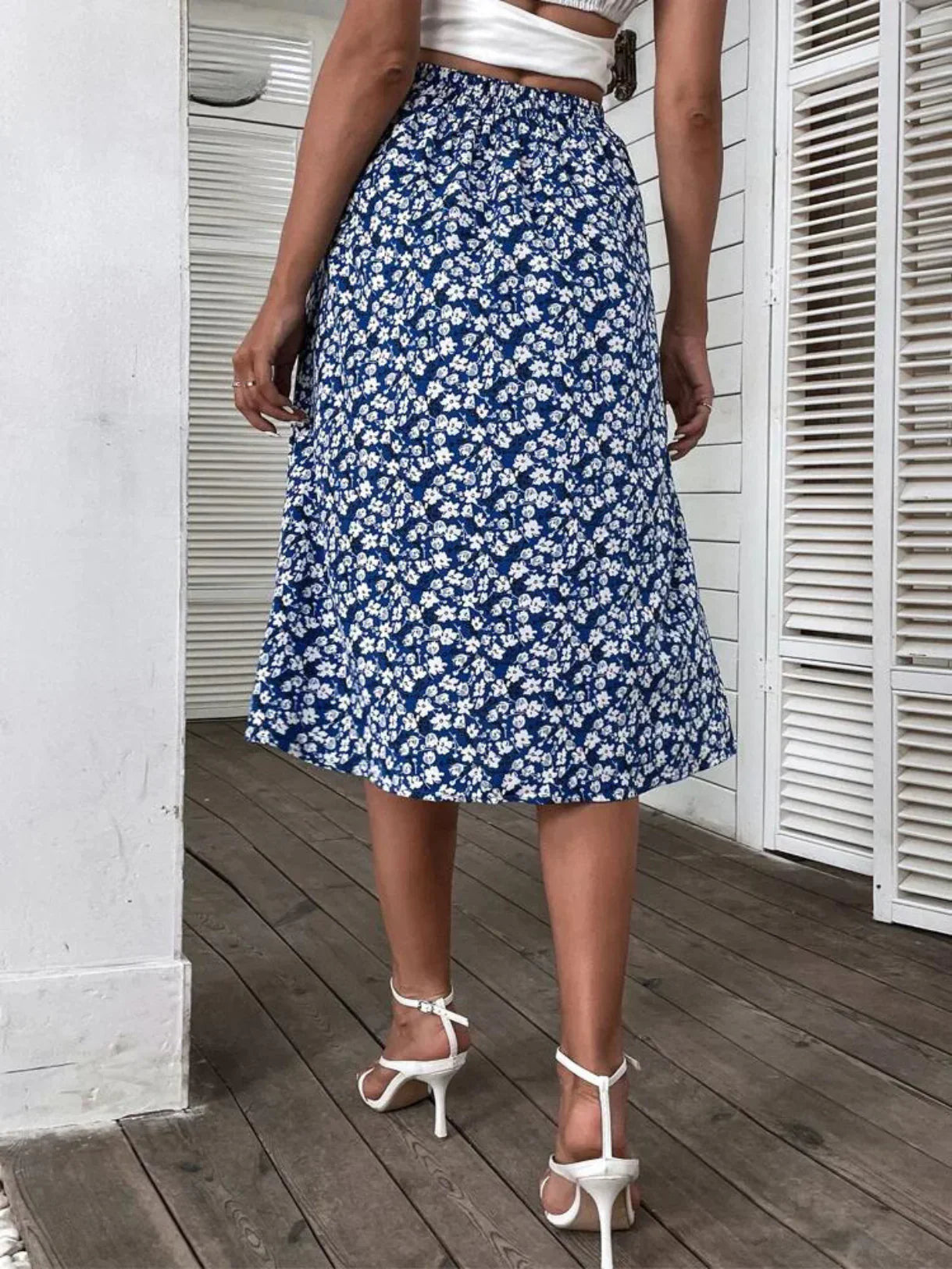 LeRoxy - Midi-Rok met Bloemen – Elegante & Trendy Damesrok | Nu Shoppen!