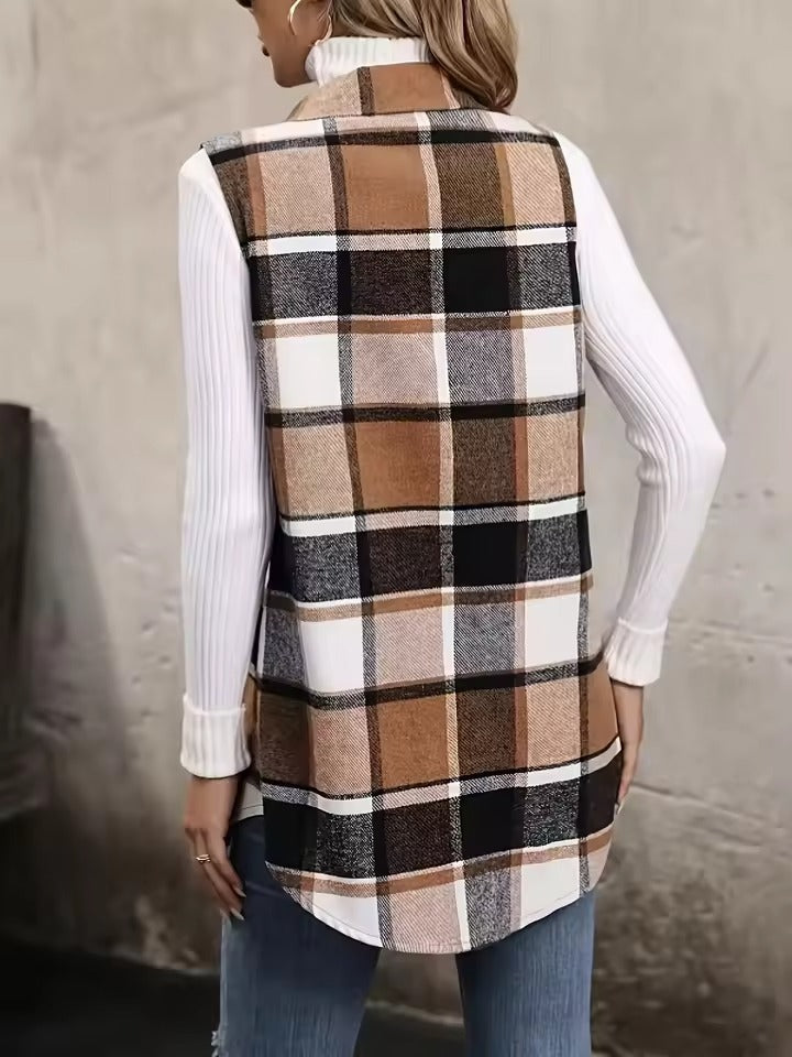 LeRoxy | Stijlvol Geruit Mouwloos Damesvest | Trendy & Comfortabel