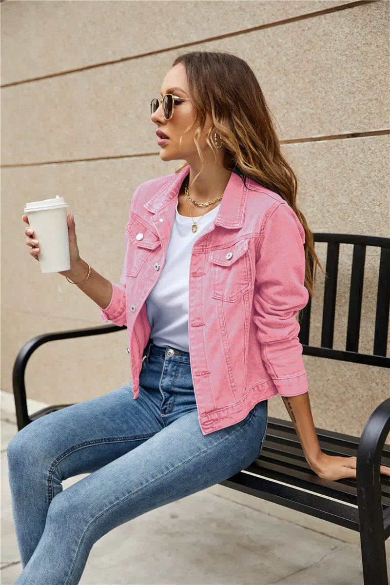 LeRoxy - Stijlvol en tijdloos: het perfecte Kort Denim Jasje voor elke gelegenheid!