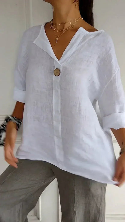 LeRoxy | Elegante Linnen Blouse | Stijlvolle en Luchtige Blouse voor Elk Seizoen