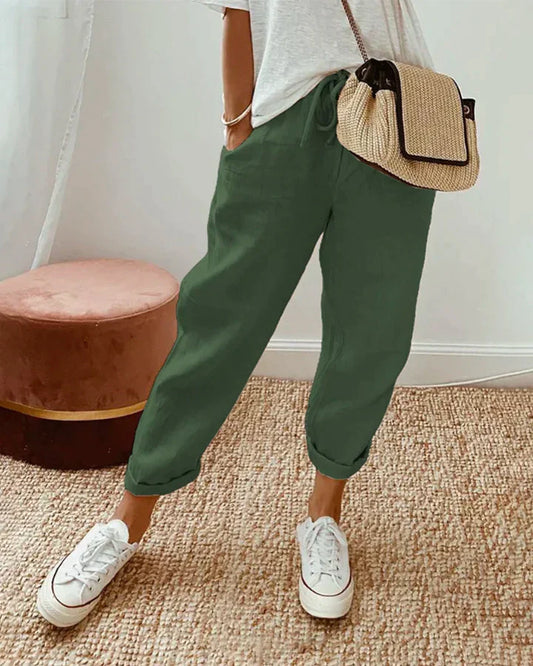 LeRoxy - Casual & Elegante Linnen Sweatbroek