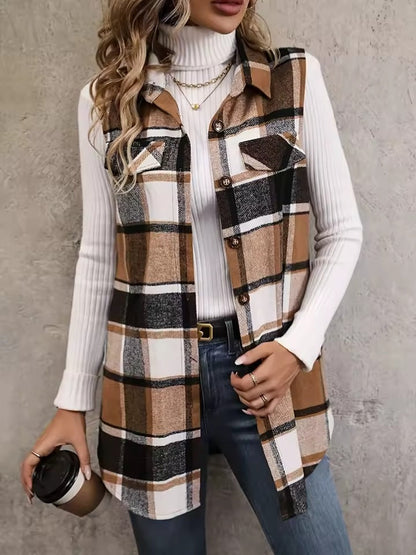 LeRoxy | Stijlvol Geruit Mouwloos Damesvest | Trendy & Comfortabel