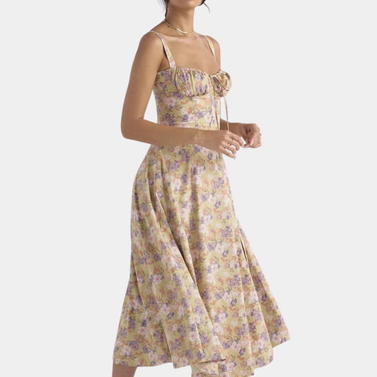 LeRoxy | dames zomerjurk met bloemenprint en spaghettibandjes | lichtgewicht en luchtig