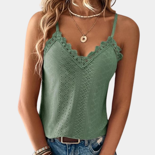 LeRoxy | Dames Top met V-hals en Spaghettibandjes | Stijlvol en Elegant