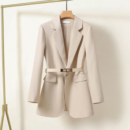 LeRoxy – Elegante lange damesblazer met riem | Stijlvolle en nette pasvorm