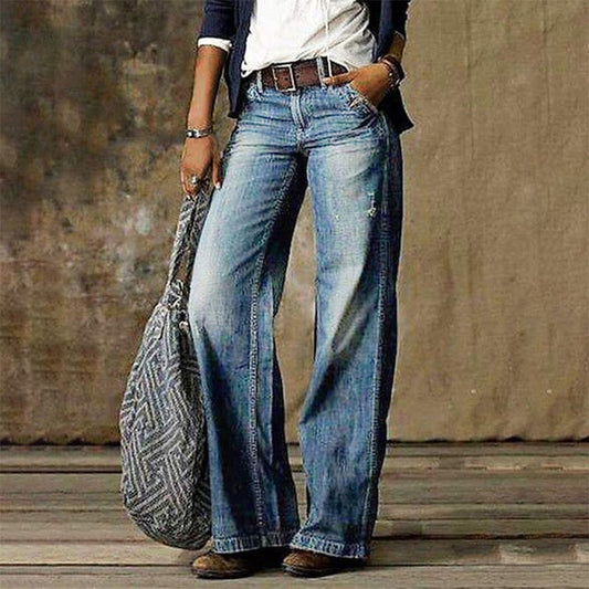 LeRoxy | Vintage Wide-Leg Spijkerbroek | Trendy en Comfortabele Denim | Perfect voor Elke Look