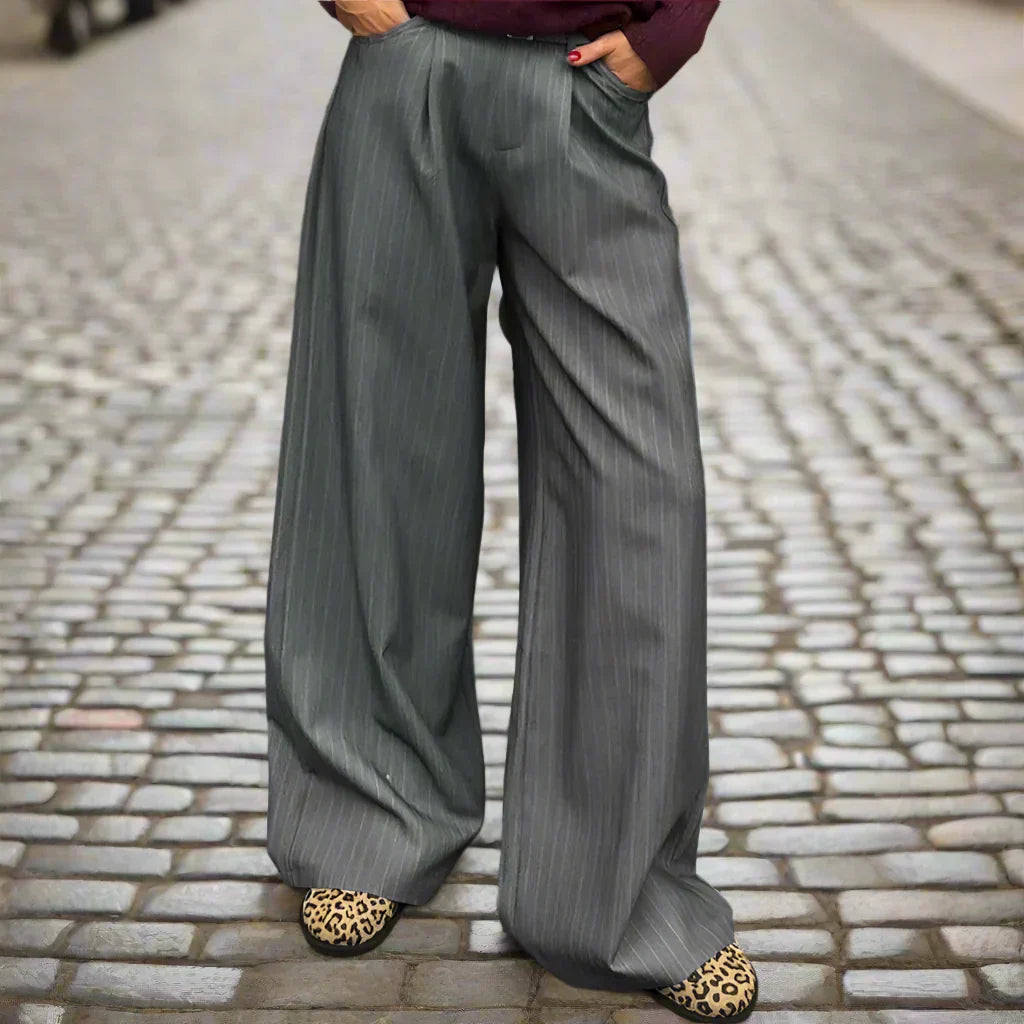LeRoxy | Düsseldorf Dames Oversized Print-Broek in Khaki | Trendy en Comfortabel