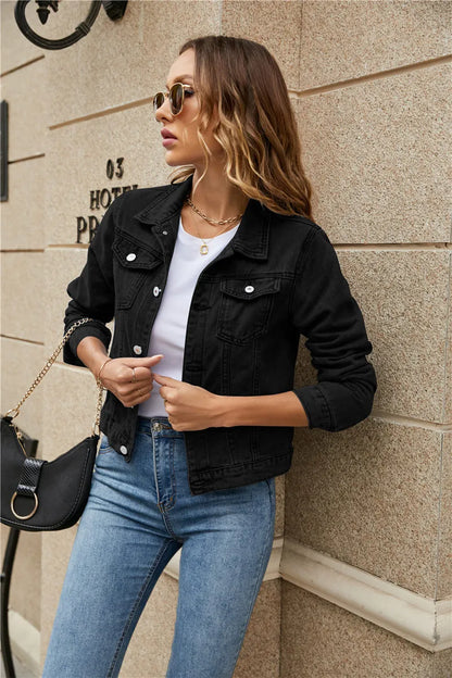 LeRoxy - Stijlvol en tijdloos: het perfecte Kort Denim Jasje voor elke gelegenheid!
