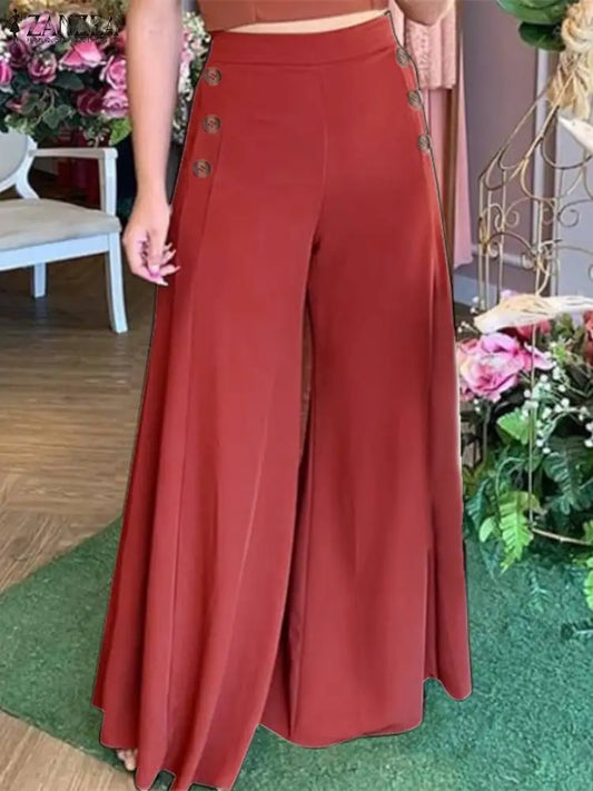 LeRoxy | Regensburg Dames Oversized Pantalon in Rood | Comfortabele en Stijlvolle Mode