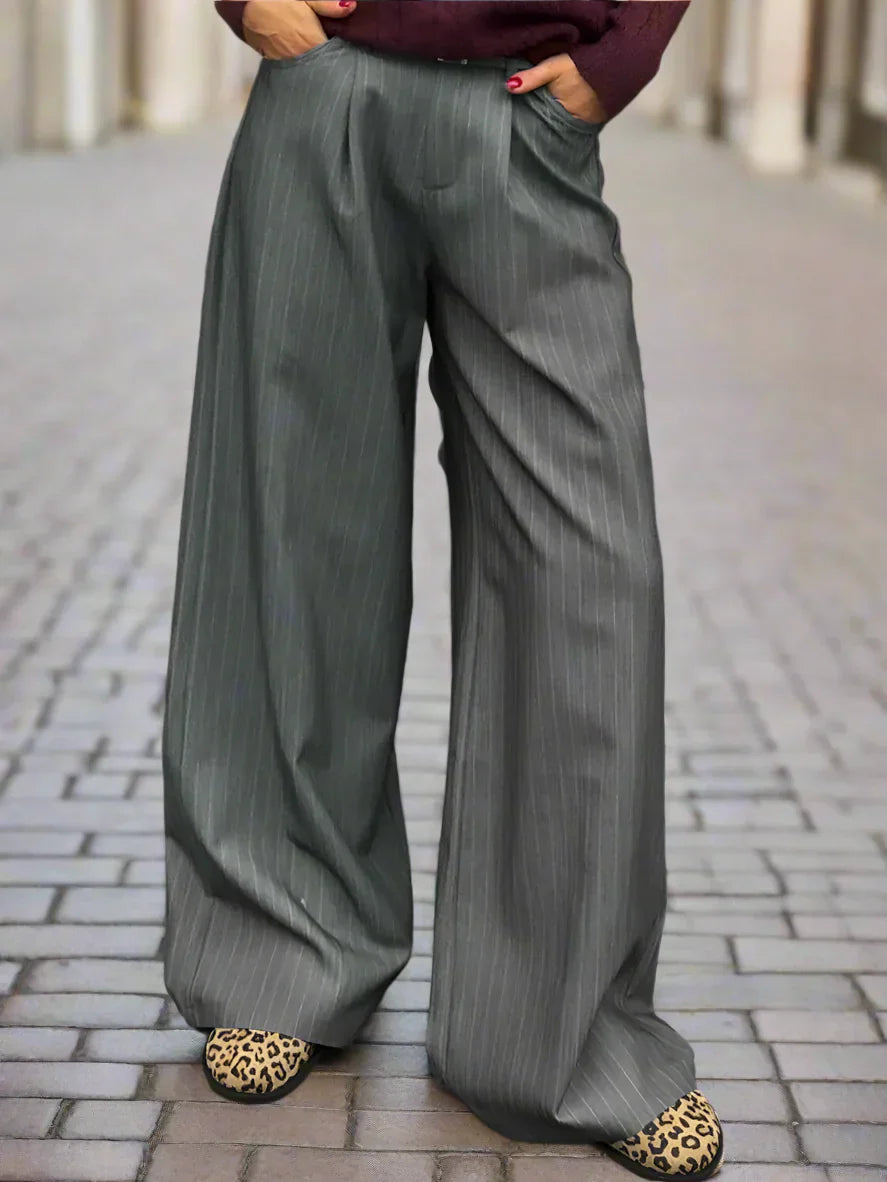 LeRoxy | Düsseldorf Dames Oversized Print-Broek in Khaki | Trendy en Comfortabel