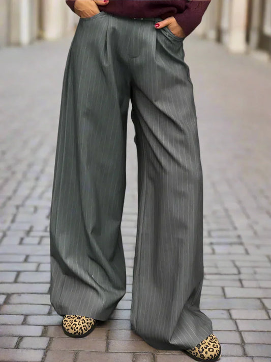 LeRoxy | Düsseldorf Dames Oversized Print-Broek in Khaki | Trendy en Comfortabel
