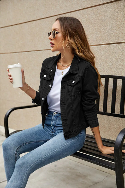 LeRoxy - Stijlvol en tijdloos: het perfecte Kort Denim Jasje voor elke gelegenheid!