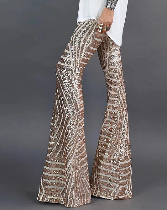 LeRoxy | Flare Broek met Glitters | Trendy en Stijlvolle Glitter Flared Pants