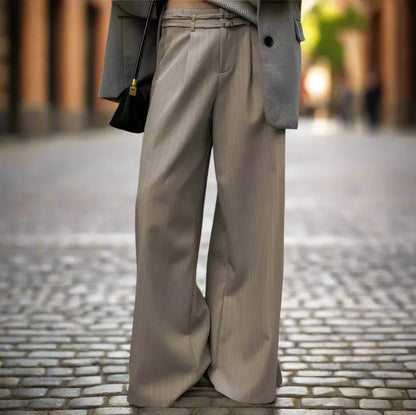 LeRoxy | Düsseldorf Dames Oversized Print-Broek in Khaki | Trendy en Comfortabel