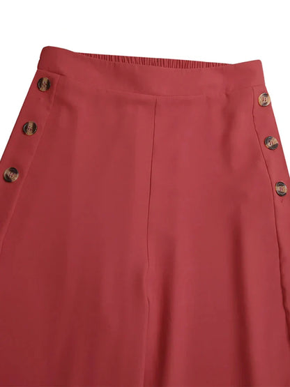 LeRoxy | Regensburg Dames Oversized Pantalon in Rood | Comfortabele en Stijlvolle Mode