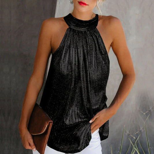 LeRoxy | Trendy Mouwloze Haltertop | Chic, Elegant & Perfect voor Elke Gelegenheid