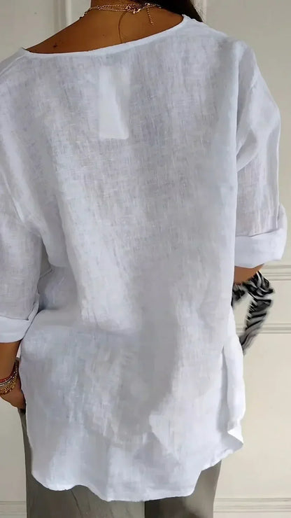 LeRoxy | Elegante Linnen Blouse | Stijlvolle en Luchtige Blouse voor Elk Seizoen