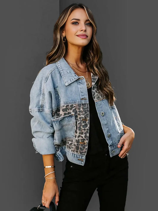 LeRoxy | Luipaard Spijkerjasje Camille | Trendy en Stijlvol voor Elke Outfit
