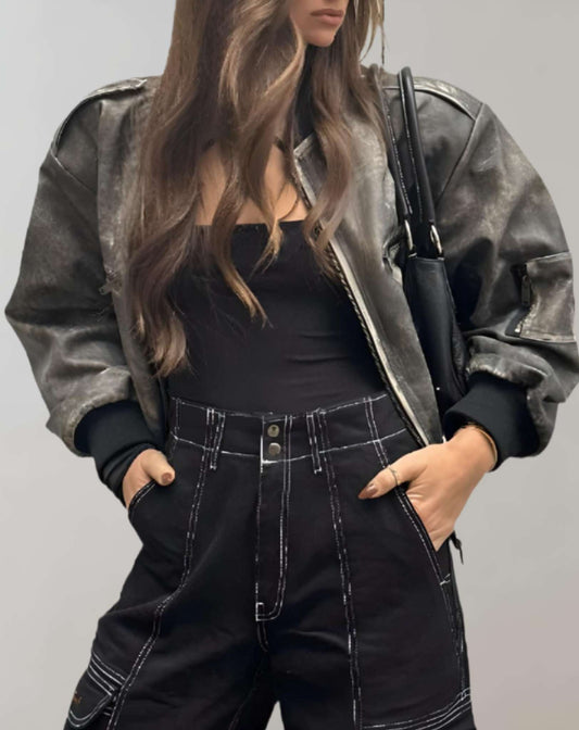 LeRoxy | Modieus Korte Leren Jas voor Dames | Stijlvolle en Trendy Keuze